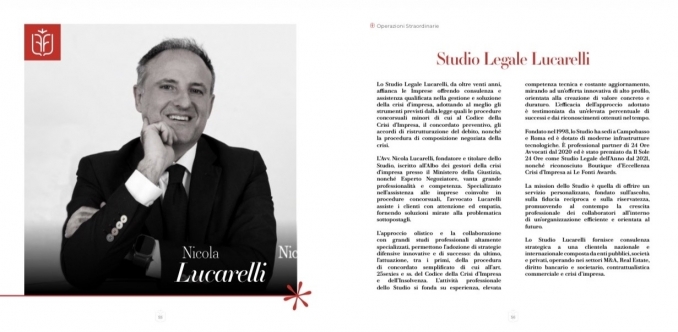 Siamo tra i "Top 50" per operazioni straordinarie - Studio Legale Lucarelli